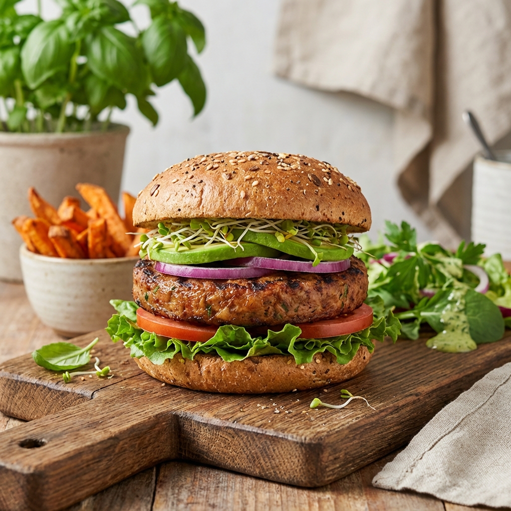 La Sexy Vegetariana - Hamburguesa 100% vegetariana con proteínas de soya